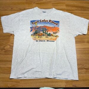 Hanes Gray Graphic T-Shirt - Twin Lakes Ranch St. David, AZ - Size XL